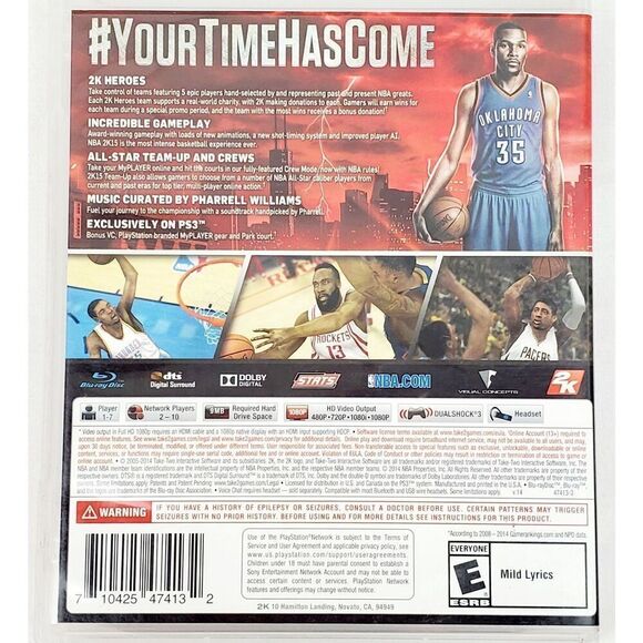 NBA 2K15 PS3 Play Station 3 Basketball - Picture 3 of 3